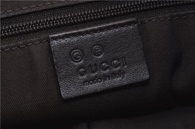 Authentic GUCCI Shoulder Cross Body Bag GG PVC Leather 388924 Brown 8802D