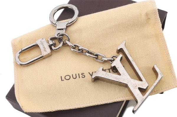 Auth Louis Vuitton Porte Cles Initial Charm Key Ring Silver M65071 LV Box 8807C