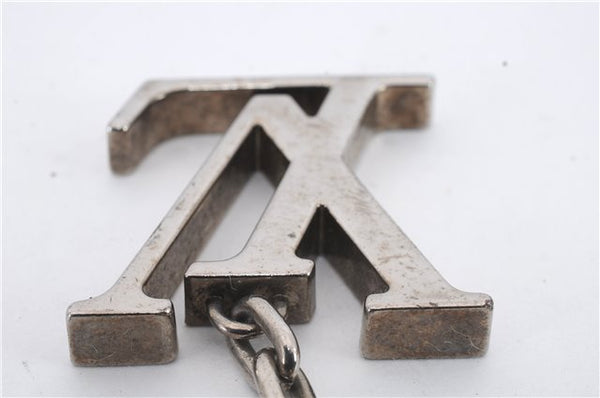 Auth Louis Vuitton Porte Cles Initial Charm Key Ring Silver M65071 LV Box 8807C