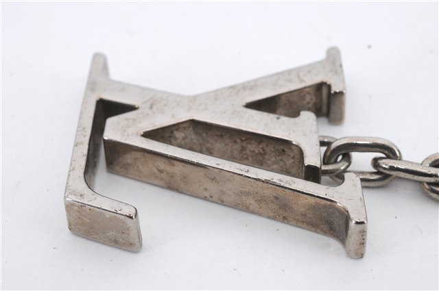 Auth Louis Vuitton Porte Cles Initial Charm Key Ring Silver M65071 LV Box 8807C