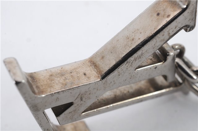 Auth Louis Vuitton Porte Cles Initial Charm Key Ring Silver M65071 LV Box 8807C