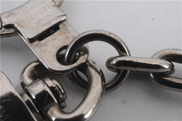 Auth Louis Vuitton Porte Cles Initial Charm Key Ring Silver M65071 LV Box 8807C