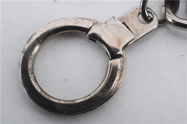Auth Louis Vuitton Porte Cles Initial Charm Key Ring Silver M65071 LV Box 8807C