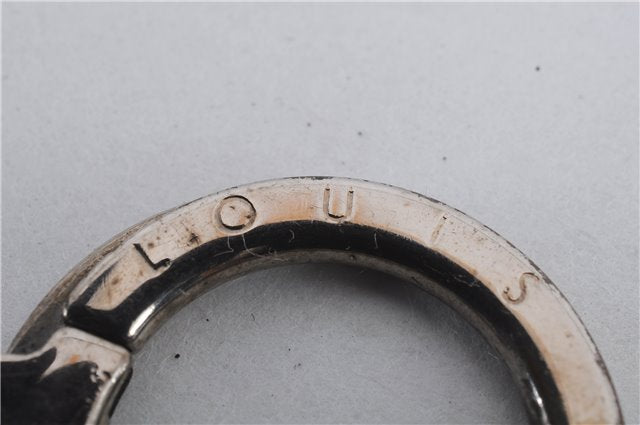 Auth Louis Vuitton Porte Cles Initial Charm Key Ring Silver M65071 LV Box 8807C