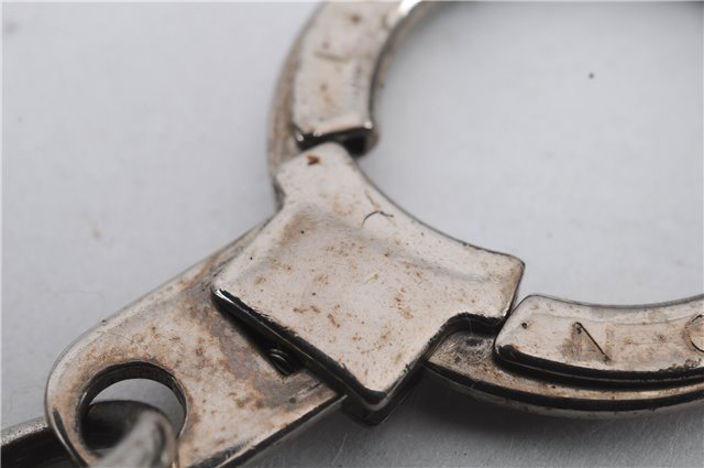 Auth Louis Vuitton Porte Cles Initial Charm Key Ring Silver M65071 LV Box 8807C