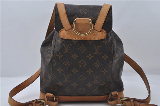 Authentic Louis Vuitton Monogram Montsouris MM Backpack M51136 LV 8808D