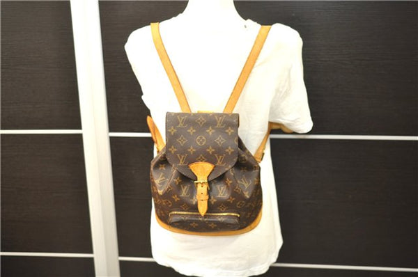 Authentic Louis Vuitton Monogram Montsouris MM Backpack M51136 LV 8808D