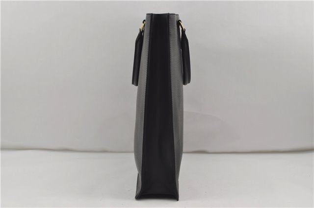 Authentic Louis Vuitton Epi Leather Sac Plat Hand Bag M59082 Black LV 8809D