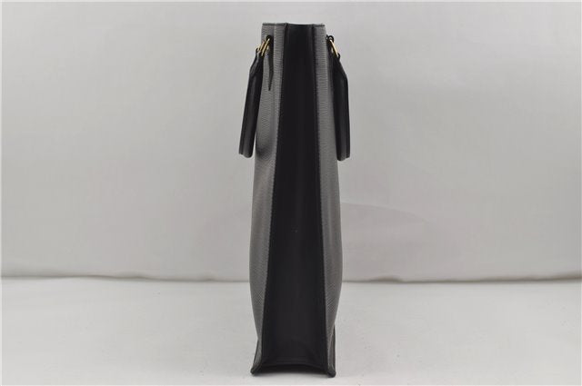 Authentic Louis Vuitton Epi Leather Sac Plat Hand Bag M59082 Black LV 8809D