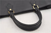 Authentic Louis Vuitton Epi Leather Sac Plat Hand Bag M59082 Black LV 8809D
