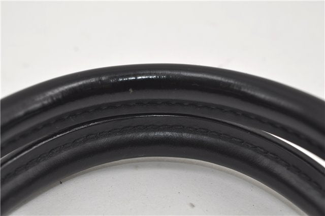 Authentic Louis Vuitton Epi Leather Sac Plat Hand Bag M59082 Black LV 8809D