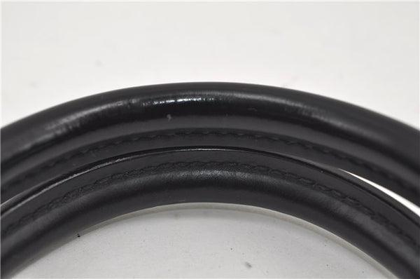 Authentic Louis Vuitton Epi Leather Sac Plat Hand Bag M59082 Black LV 8809D