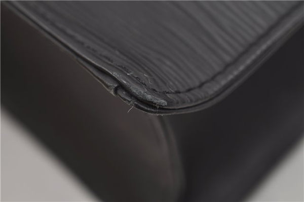 Authentic Louis Vuitton Epi Leather Sac Plat Hand Bag M59082 Black LV 8809D