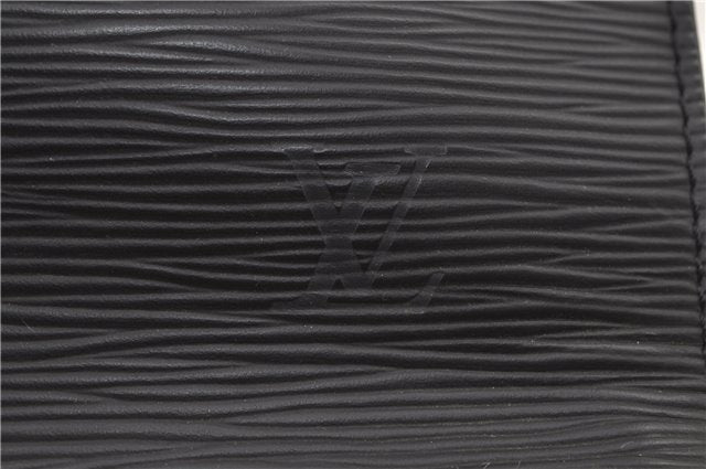 Authentic Louis Vuitton Epi Leather Sac Plat Hand Bag M59082 Black LV 8809D