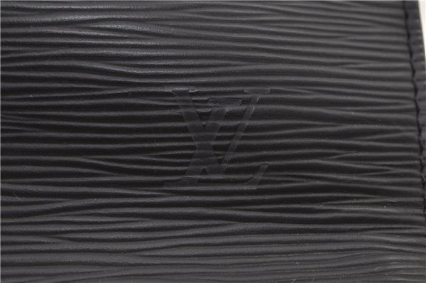 Authentic Louis Vuitton Epi Leather Sac Plat Hand Bag M59082 Black LV 8809D