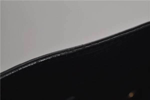 Authentic Louis Vuitton Epi Leather Sac Plat Hand Bag M59082 Black LV 8809D