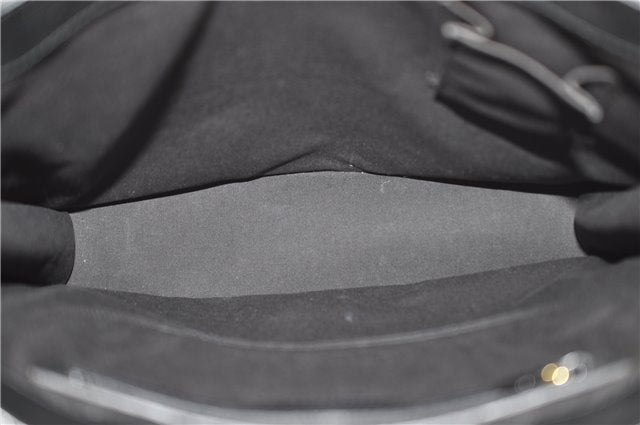 Authentic Louis Vuitton Epi Leather Sac Plat Hand Bag M59082 Black LV 8809D