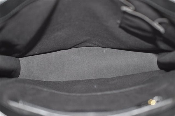 Authentic Louis Vuitton Epi Leather Sac Plat Hand Bag M59082 Black LV 8809D