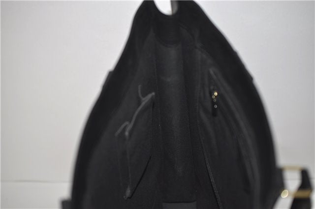 Authentic Louis Vuitton Epi Leather Sac Plat Hand Bag M59082 Black LV 8809D