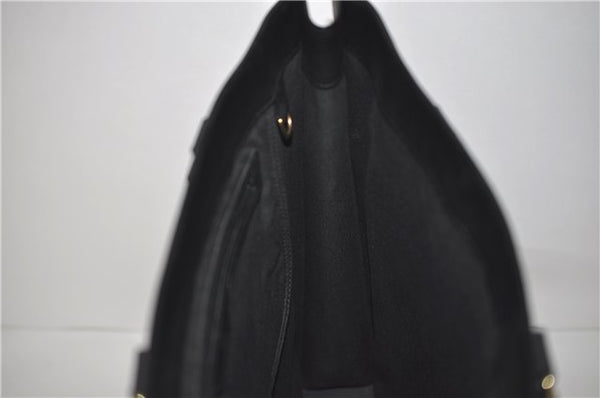 Authentic Louis Vuitton Epi Leather Sac Plat Hand Bag M59082 Black LV 8809D