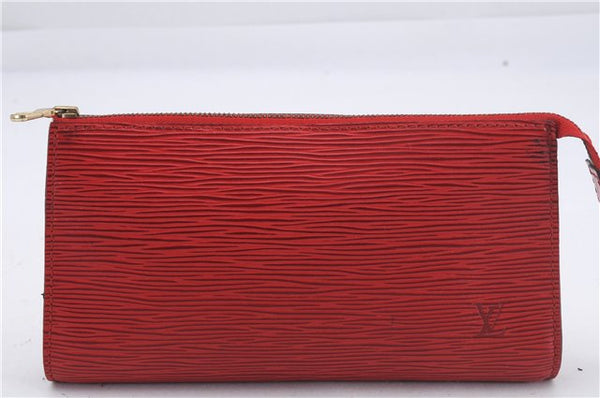 Authentic Louis Vuitton Epi Pochette Accessoires Pouch M5298M Red LV 8810D