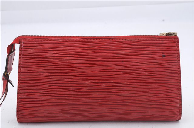 Authentic Louis Vuitton Epi Pochette Accessoires Pouch M5298M Red LV 8810D