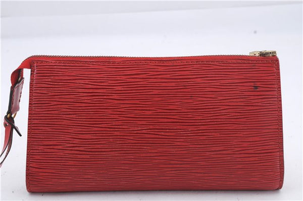 Authentic Louis Vuitton Epi Pochette Accessoires Pouch M5298M Red LV 8810D