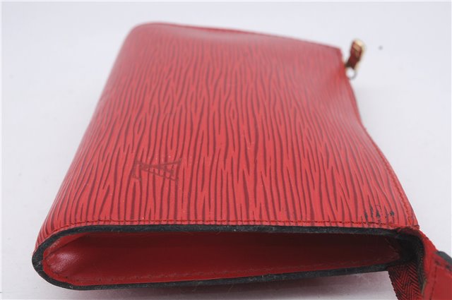 Authentic Louis Vuitton Epi Pochette Accessoires Pouch M5298M Red LV 8810D