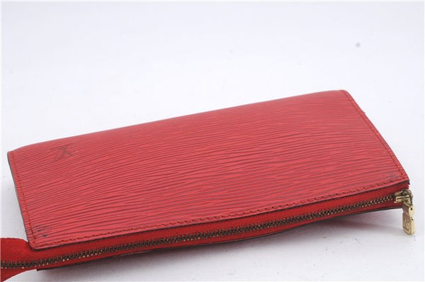 Authentic Louis Vuitton Epi Pochette Accessoires Pouch M5298M Red LV 8810D