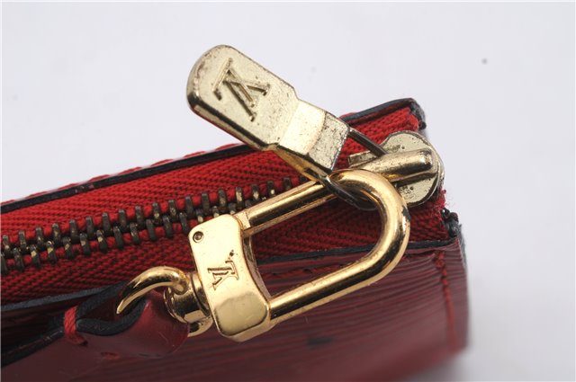 Authentic Louis Vuitton Epi Pochette Accessoires Pouch M5298M Red LV 8810D