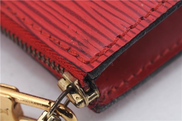 Authentic Louis Vuitton Epi Pochette Accessoires Pouch M5298M Red LV 8810D
