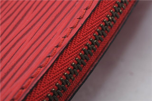 Authentic Louis Vuitton Epi Pochette Accessoires Pouch M5298M Red LV 8810D