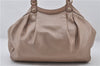 Authentic GUCCI Vintage Sukey Shoulder Tote Bag Leather 211944 Pink Beige 8811E