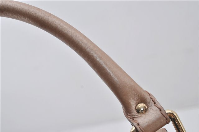 Authentic GUCCI Vintage Sukey Shoulder Tote Bag Leather 211944 Pink Beige 8811E