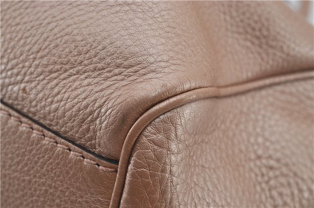 Authentic GUCCI Vintage Sukey Shoulder Tote Bag Leather 211944 Pink Beige 8811E