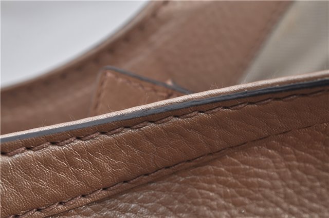 Authentic GUCCI Vintage Sukey Shoulder Tote Bag Leather 211944 Pink Beige 8811E