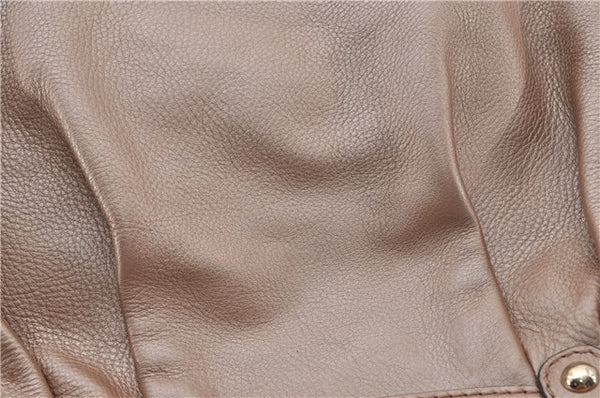 Authentic GUCCI Vintage Sukey Shoulder Tote Bag Leather 211944 Pink Beige 8811E