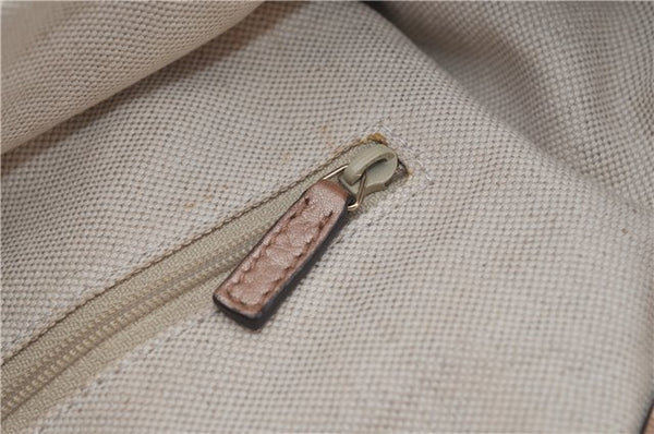 Authentic GUCCI Vintage Sukey Shoulder Tote Bag Leather 211944 Pink Beige 8811E