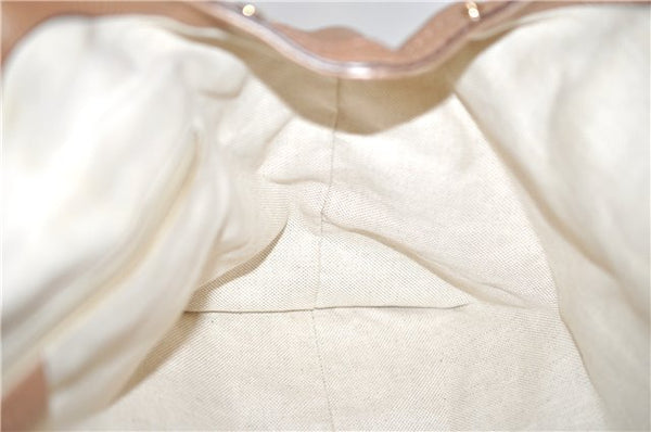 Authentic GUCCI Vintage Sukey Shoulder Tote Bag Leather 211944 Pink Beige 8811E