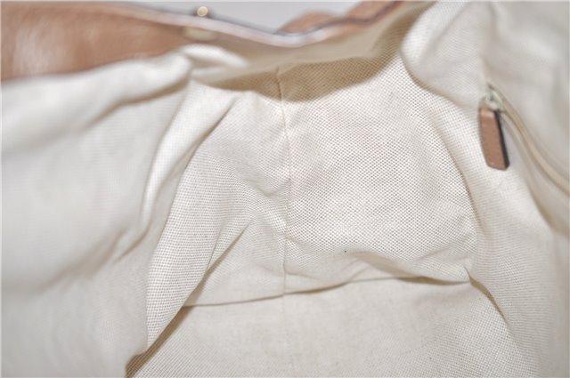 Authentic GUCCI Vintage Sukey Shoulder Tote Bag Leather 211944 Pink Beige 8811E