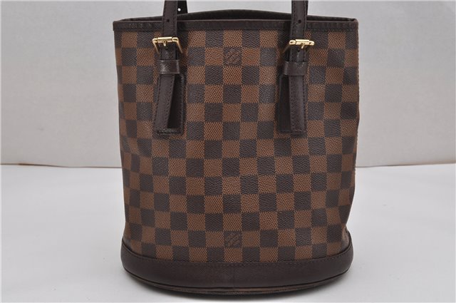 Authentic Louis Vuitton Damier Marais Bucket Shoulder Tote Bag N42240 LV 8811F