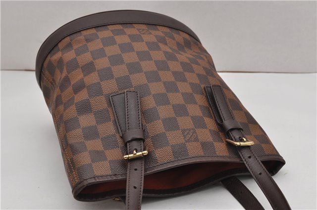 Authentic Louis Vuitton Damier Marais Bucket Shoulder Tote Bag N42240 LV 8811F