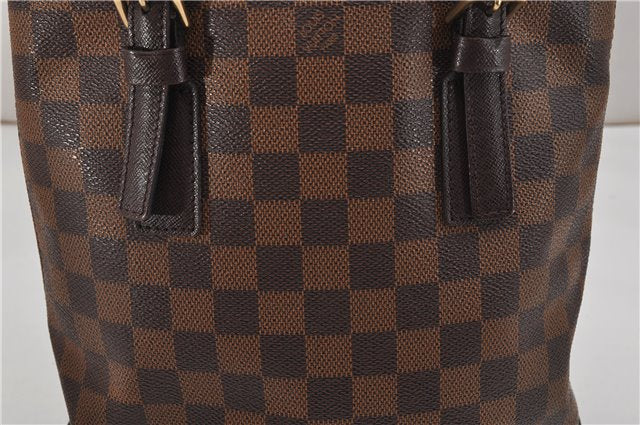 Authentic Louis Vuitton Damier Marais Bucket Shoulder Tote Bag N42240 LV 8811F