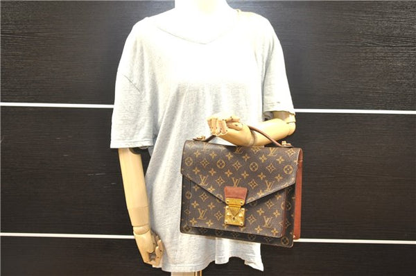 Authentic Louis Vuitton Monogram Monceau 2Way Shoulder Hand Bag M51185 LV 8812F