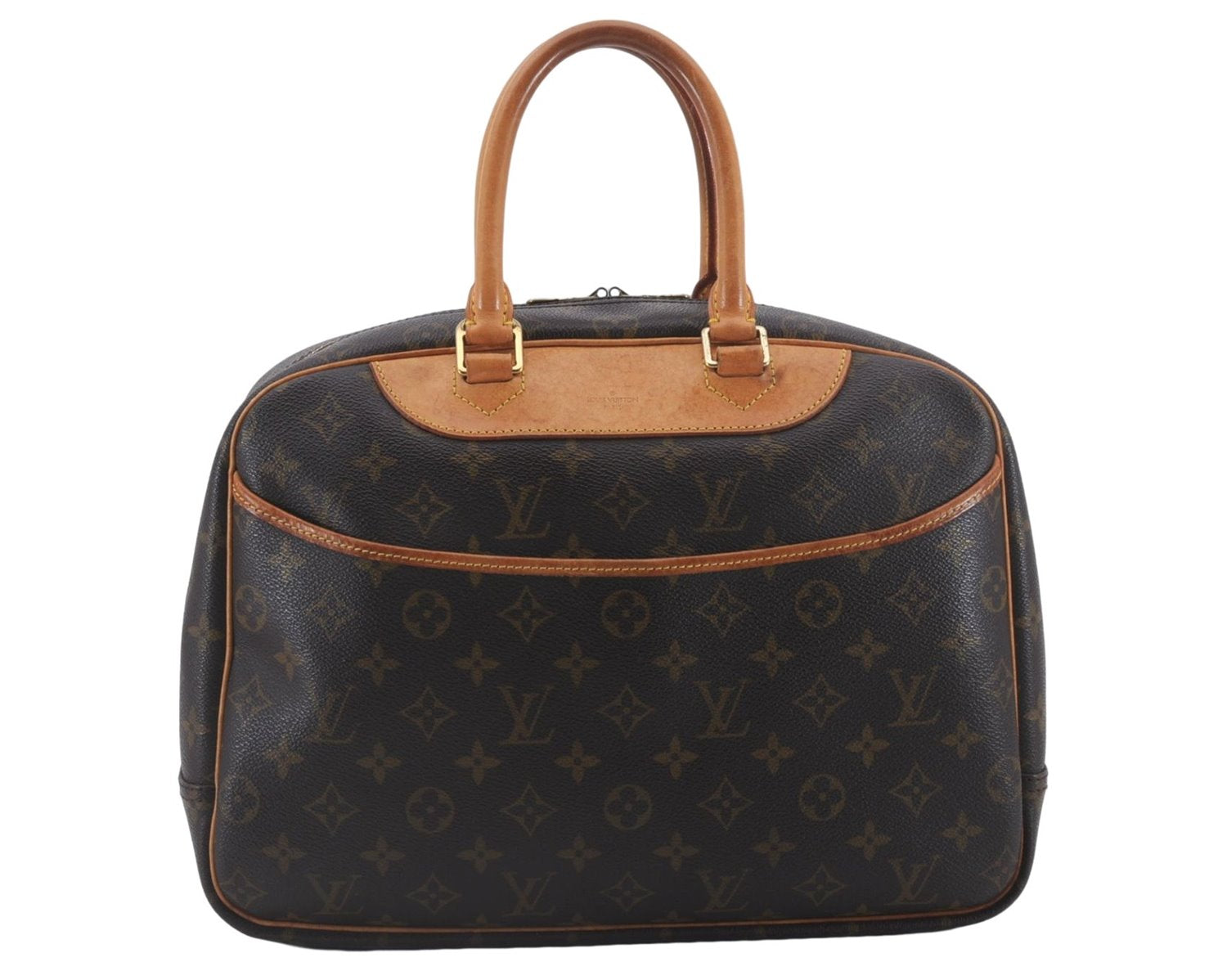 Authentic Louis Vuitton Monogram Deauville Hand Bag M47270 LV 8813D