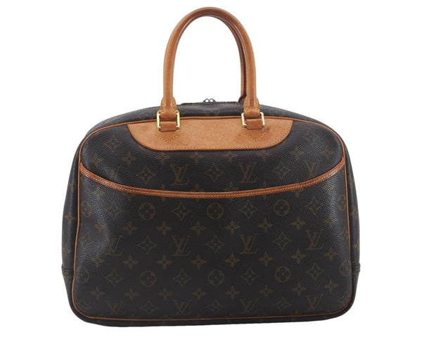 Authentic Louis Vuitton Monogram Deauville Hand Bag M47270 LV 8813D
