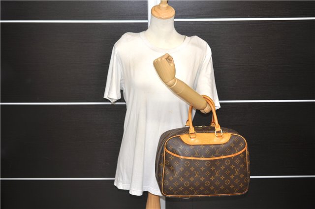 Authentic Louis Vuitton Monogram Deauville Hand Bag M47270 LV 8813D