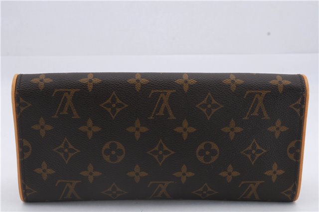 Authentic Louis Vuitton Monogram Pochette Twin GM Shoulder Bag M51852 LV 8815D