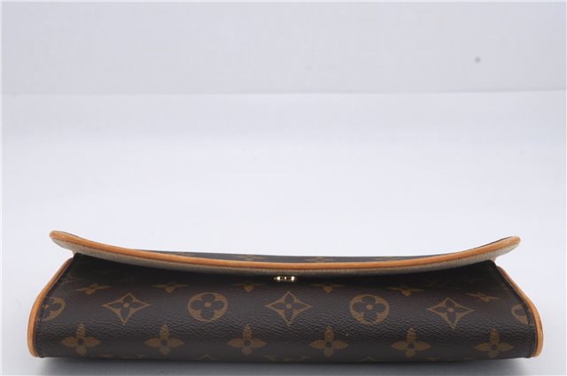 Authentic Louis Vuitton Monogram Pochette Twin GM Shoulder Bag M51852 LV 8815D