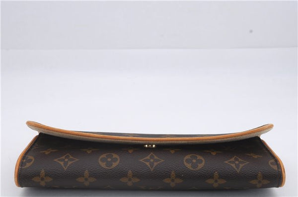 Authentic Louis Vuitton Monogram Pochette Twin GM Shoulder Bag M51852 LV 8815D